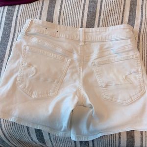 American eagle white denim shorts